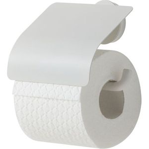 Tiger Urban - Wc rolhouder met klep - Toiletrolhouder - Zonder boren met TigerFix (apart verkrijgbaar) - Wit