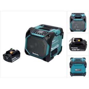 Makita DMR 203 F1 Bluetooth luidspreker 12 V 18 V IP64 + 1x oplaadbare accu 3.0 Ah - zonder oplader