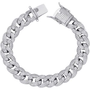 Juwelier Zwartevalk ZILVEREN (GERHODINEERD) ARMBAND 23.323/21cm-