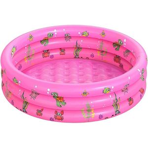 Kinderzwembad met Opblaasbare Bodem - Incl. Reparatieset - Peuter Kinder Speelzwembad - 100 cm - Roze