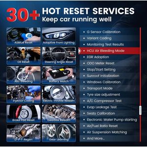 OBD Scanner - OBD2 - Auto Scanner - Auto uitlezen - Diagnose Apparatuur voor Auto's - OBD2 Scanner voor Kia - Hyundai - Genesis - ECU-codering - Actieve Tests - 30+ Resetservices - OE-Niveau Diagnose - Full System Scan - Android Touchscreen