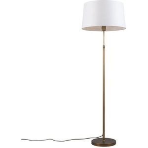 QAZQA parte fl - Landelijke Vloerlamp | Staande Lamp - 1 lichts - H 1730 mm - Brons - Woonkamer | Slaapkamer | Keuken
