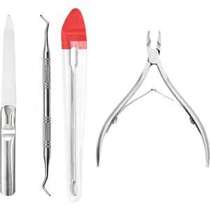 4 stuks nagelknippers - teennagelknippers - roestvrijstalen teennagelsnijders - professionele teennageltangenset voor ingegroeide en dikke nagels - manicure set voor perfecte nagelverzorging