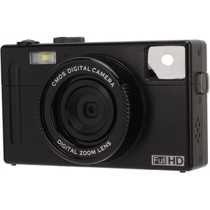 Digitale camera - Full HD 1080P 24MP vlogcamera met 16x digitale zoom, 3-inch LCD-scherm, oplaadbare batterij, schokbestendige compacte camera voor volwassenen