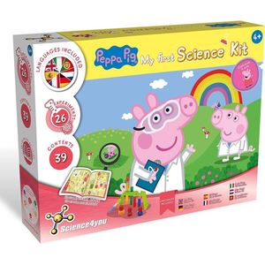Science4you Mijn Eerste Experminteerset met Peppa Pig - Experminteerset - 39 Onderdelen - Laboratorium met 26 Experimenten voor Kinderen - Educatieve Spelletjes voor Kinderen - 4 Jaar+