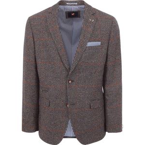 Suitable Colbert Heleen Ruit Bruin - Maat 48 - Heren blazer