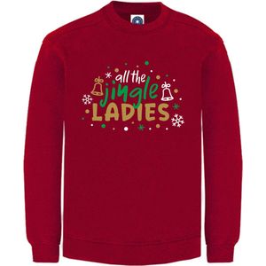Kerst sweater - ALL THE JINGLE LADIES - kersttrui - ROOD - Medium - Unisex