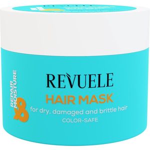 Revuele Repair & Moisture Masker 300 ml – Herstelt en hydrateert het haar met Arganolie en Macadamia-olie, verrijkt met Omega-3 en Keratine