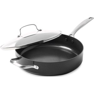 GreenPan Copenhagen stoofpan met deksel en extra handvat 28cm/4.3L