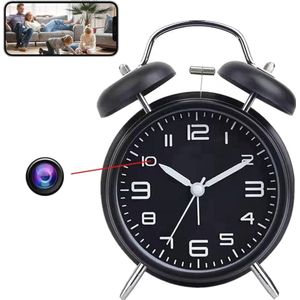 Draadloze Mini Spioncamera Klok met Beweging Detectie en Nachtzicht - Full HD 1080P