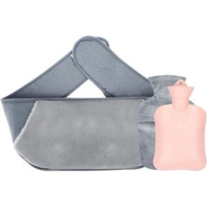Warmwaterkruik met pluche bekleding voor nek, schouders en rug - Ideaal voor pijnverlichting
