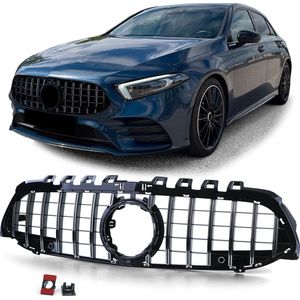 Mercedes A Klasse W177 Vanaf 2018 Sport Grill Hoogglans Zwart / Chrome Amg A35 A45 GT Look