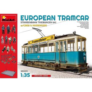 1:35 MiniArt 38009 European Tramcar - strassenbahn triebwagen 641 Plastic Modelbouwpakket