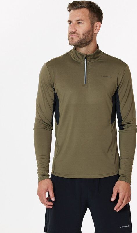 ENDURANCE Functioneel shirt 'Lanbark'  kastanjebruin / zwart