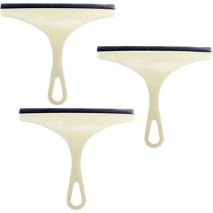 Badkamerwisser - Rubberen Douchedeurwisser - Multifunctionele Glasreiniger voor Ramen & Douche - Afwasbaar Silicone Blad - Huishoudelijk - Groen - 3-delig
