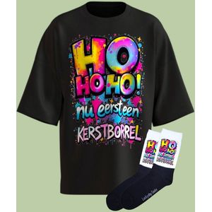 Kerstshirt - Kerstborrel Kerstcadeau - Foute kerst trui - Kerst tshirt - Gift set met kerstsokken - Grappige kerstkleding - Kerst shirt voor man en vrouw - Kerst shirt voor dames en heren - LuckyDaySocks - Maat S