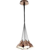 EGLO Vintage Priddy 1 - Hanglamp - 7 Lichts - Ø385mm. - Koperkleurig