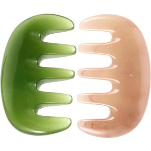 JGS Premium - 2 stuks voor Gua Sha hoofdmassage met multifunctionele handheld kam