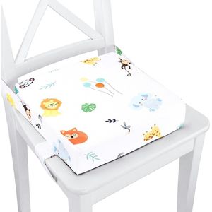 Stoelverhoger stoel kind 32x32x8 cm waterdicht - zitkussen kinderstoel kussen kinderzitje stoelkussen Safari B