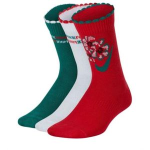 Nike Kerstsokken 34-38 Rood Wit Groen