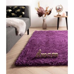 Hoogpolig vloerkleed - Cozy Shaggy - paars 80x150 cm