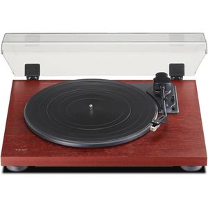 Automatische riemaandrijvende platenspeler met Bluetooth-functionaliteit in Kersen