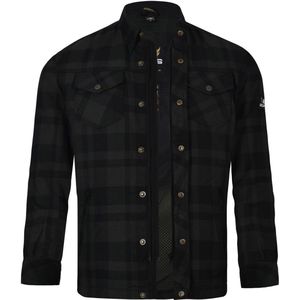 Bores Lumberjack Motorradhemd Herren - Basic - Schwarz/Dunkelgrau Schwarz/Dunkelgrau-XL