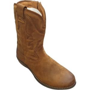 4Rebels by Jochie/Freaks - Cowboylaars - Cognac - Leder - Ritssluiting