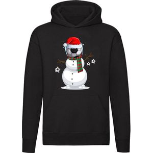 Voetbal Sneeuwpop Hoodie -Foute Kersttrui - Fout kerst shirt - Kerstmis - Trui - Unisex