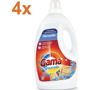 Gama - 3 in 1 - Le Choix Malin - Marseilla - Vloeibaar Wasmiddel - 4x 2,2L - 176 Wasbeurten - Voordeelverpakking