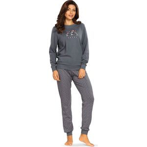 Comtessa - Dames Pyjama - Grijs - Katoen Interlock