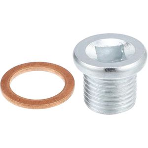 Nordivar - Stalen motorolie afvoerplug M16x1.5 voor Volvo 260 - zilveren kleur met schroef