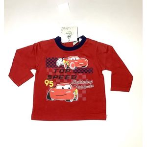 Disney Cars babyshirt rood maat 68 (6maanden)