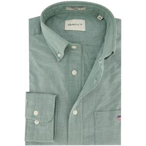 Gant - Casual Overhemd - Groen - Regular Fit - Button-Down Boord
