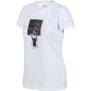 Het Regatta Fingal VI T-shirt met korte mouwen - dames - sneldrogend - vochtdoorvoerend - Wit