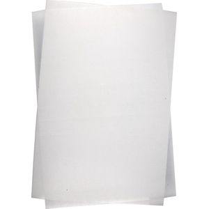 Vellen krimpfolie, vel 20x30 cm, dikte 0,3 mm, Mat wit, 10 vel/ 1 doos