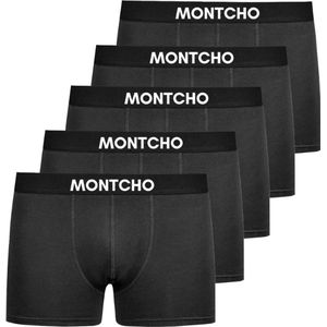 Boxershort Heren - Heren ondergoed - Boxershorts - 5 Pack Boxershort - Antraciet - Boxershort heren Katoen - Maat: (S - XXL) - Essence Series - MONTCHO