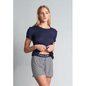 Tom Tailor Pyjamabroek kort/Homewear broek - 623 Blue - maat 42 (42) - Dames Volwassenen - Viscose- 64005-6085-623-42