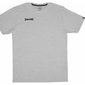 Spalding Essential T-Shirt Kinderen - Grijs Gemeleerd | Maat: 152