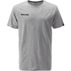Spalding Essential T-Shirt Kinderen - Grijs Gemeleerd | Maat: 128