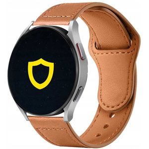 Spacecase Leren Horlogeband 22Mm Lichtbruin Voor Apple Watch