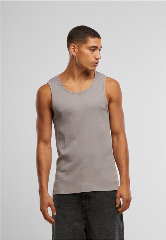 Urban Classics - Washed Look Ribbed Tanktop - Grijs - Mouwloos