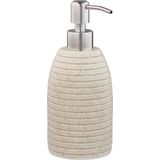 Relaxdays zeeppompje badkamer - zeepdispenser navulbaar - 300 ml - handzeeppompje - Zand