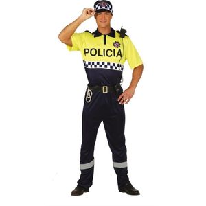 Guirca - Politie & Detective Kostuum - Beste Kameraad Politie - Man - Geel - Maat 48-50 - Carnavalskleding - Verkleedkleding