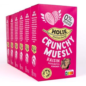 Holie Crunchy Muesli Raisin & Nuts - Ontbijtgranen - 400g x6