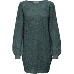 Jacqueline de Yong Jurk Jdywhitney Megan L/s Boat Dress Knt 15234103 North Atlantic/w Black Pl Dames Maat - XS