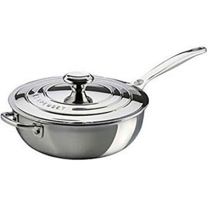 Le Creuset RVS PLUS Sauteuse 'Chef' met anti-aanbaklaag 3,3L - 24cm