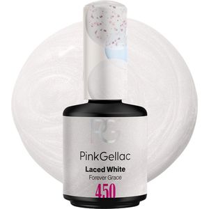 Pink Gellac Gellak - 450 Laced White 15ml - Witte Gel Nagellak - Gellac - Gel Nagels Producten - Bruiloft Editie
