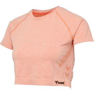Hummel Damen T-Shirt Hmlci Seamless Cropped T-Shirt Canyon Sunset Melange-S