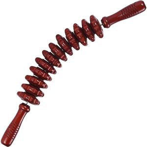 Massagebal - Massage - Massage stok - Massage stick - Massage Apparaat - Vermoeidheid Verlichten - Accessoires - Anti Cellulite Massage Roller Tool - Massager Hele Lichaam - Massager Dij - Gebogen Houten Massageroller - Bindweefselmassages - Relax